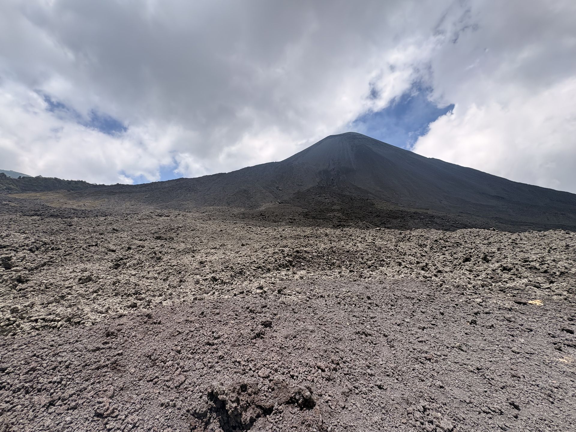 Old lava fields and volcanic slope on Pacaya volcano, Guatemala